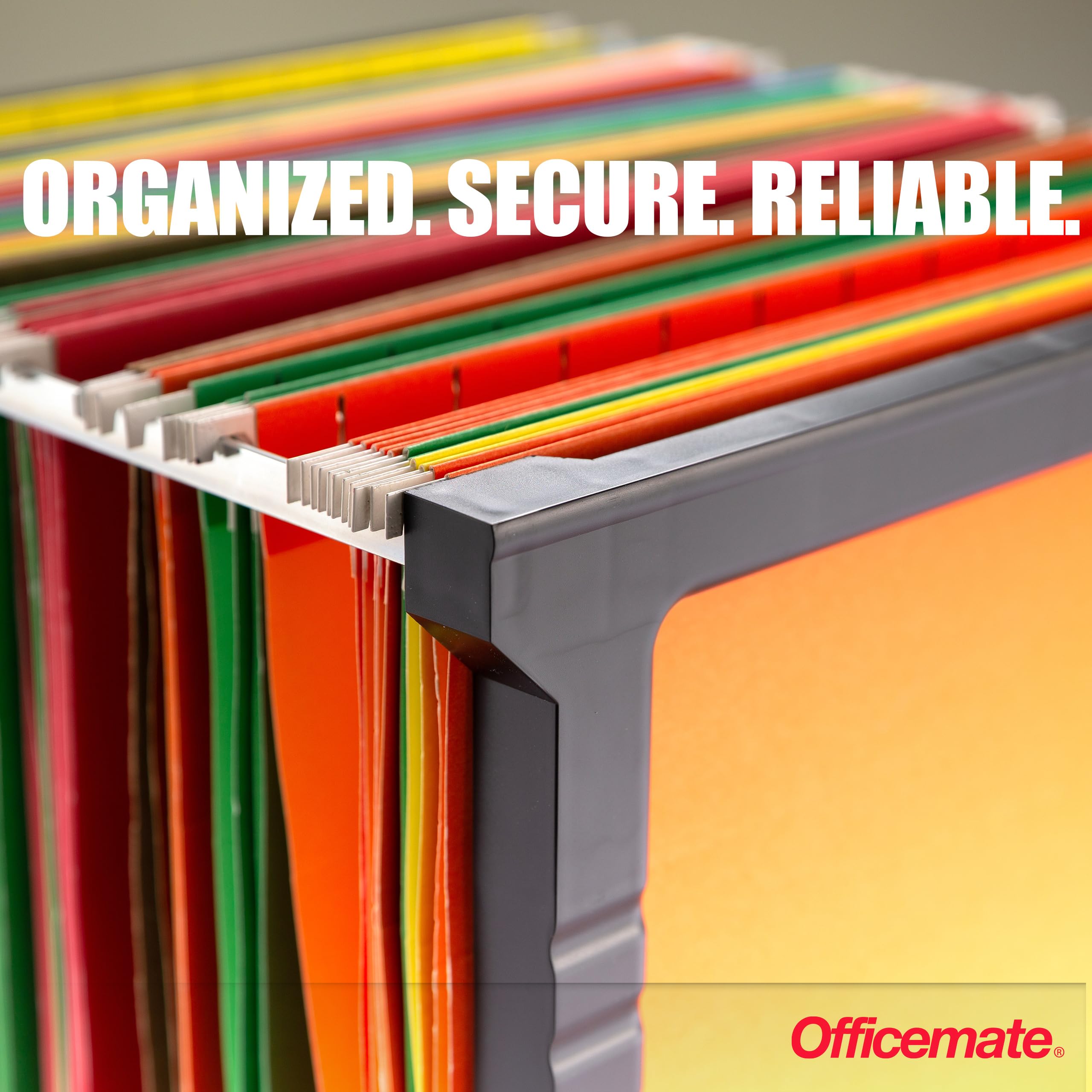Officemate Plastic Hanging File Frames, Letter and Legal Size, Rails 24 to 27, 2 Sets (91963), Black - Image 6