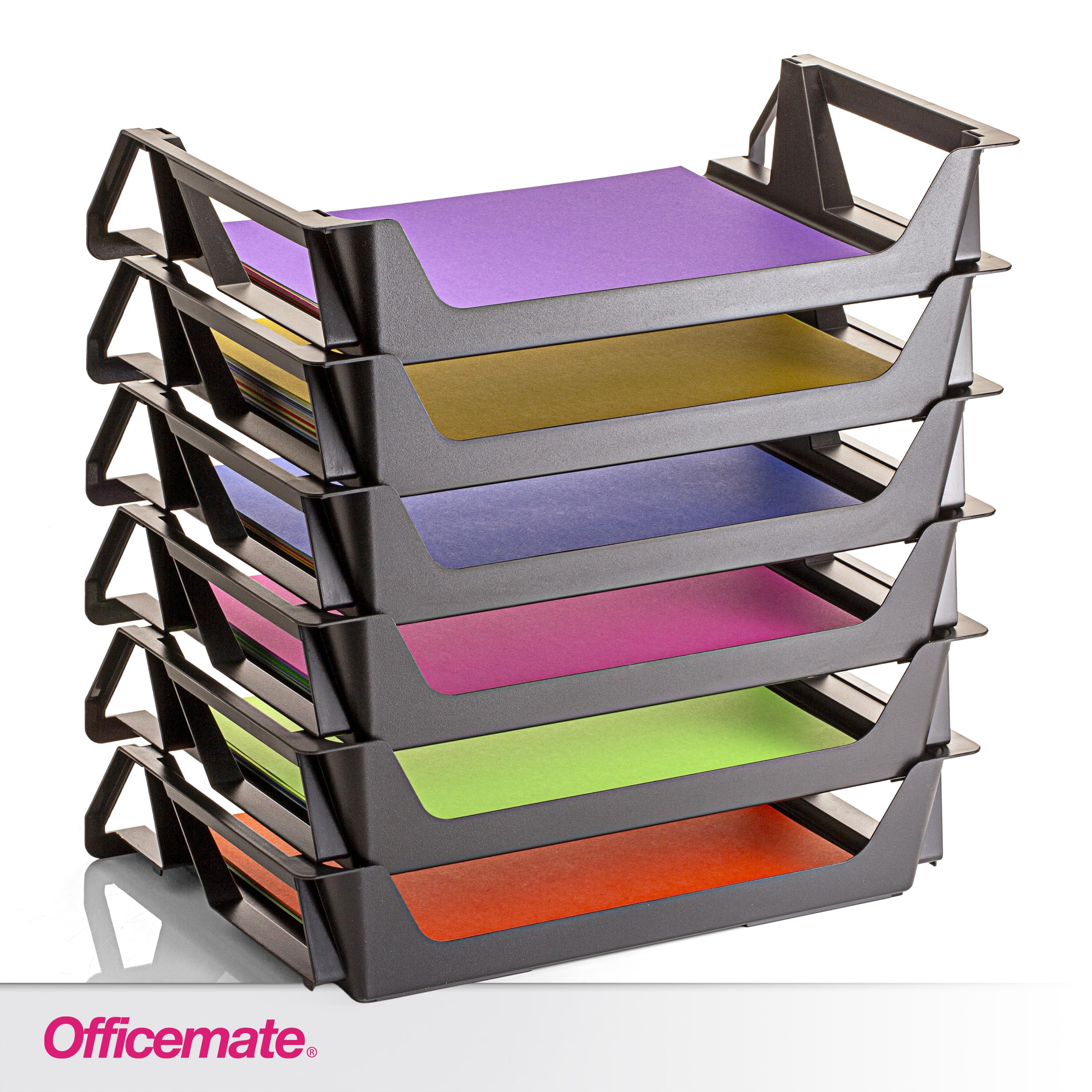 Officemate Recycled Desk Tray, Side Load, 15 1/8 x 8 7/8 x 15, Letter/A4, 6/PK (26212) - Image 4