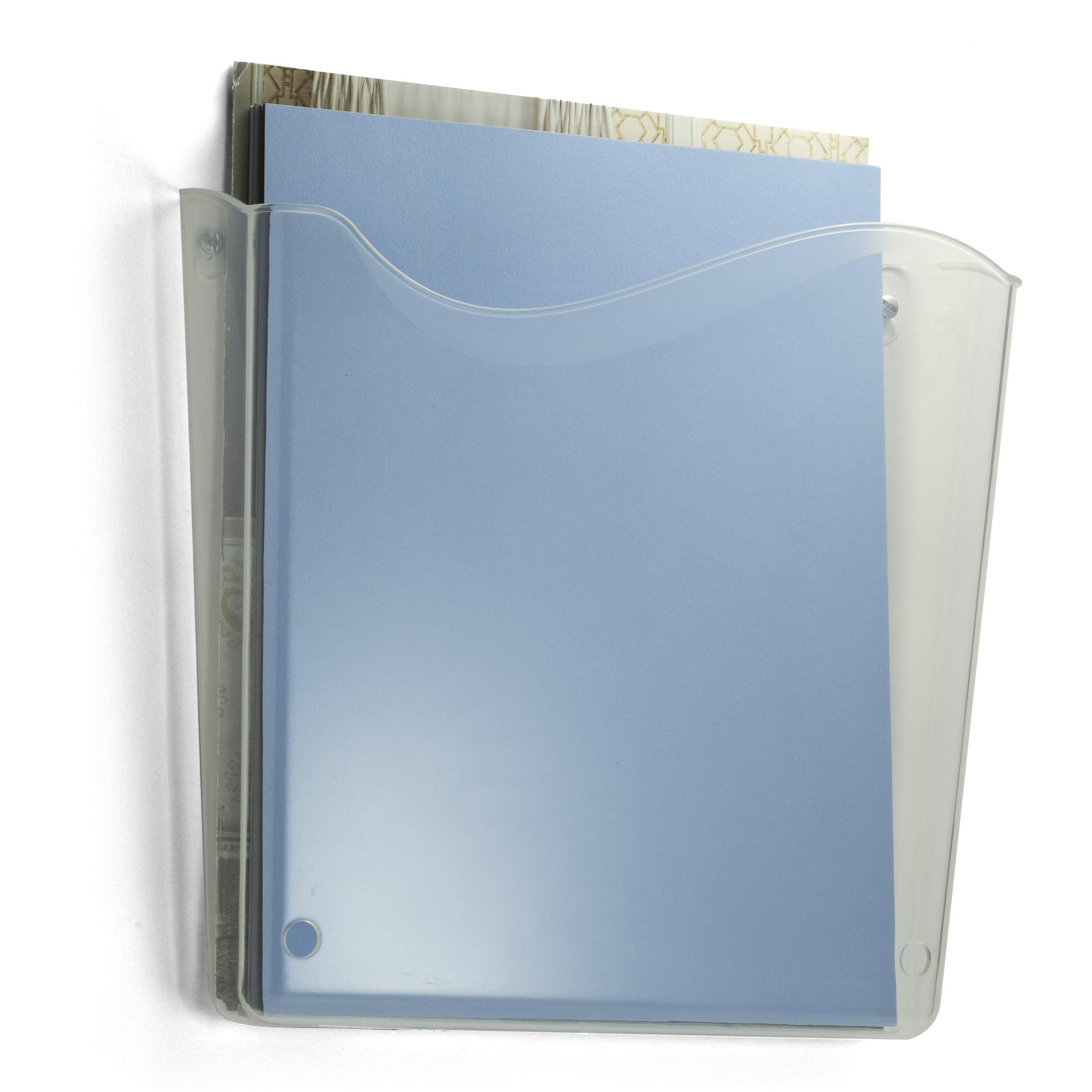 Officemate Vertical Wall File, Letter Size, Durable Unbreakable Plastic Organizer, Mountable Wall or Partition File Holder, Clear (21674) - Image 7
